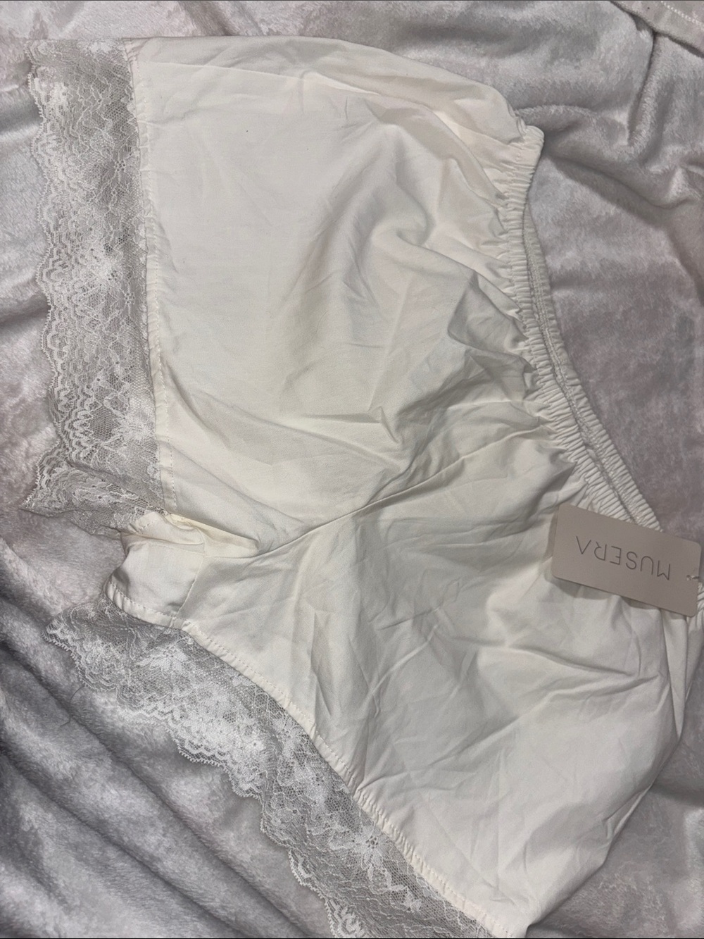 Muse Cream Lace-Trim Sleep Shorts - Soft Women's Pajama Bottoms
